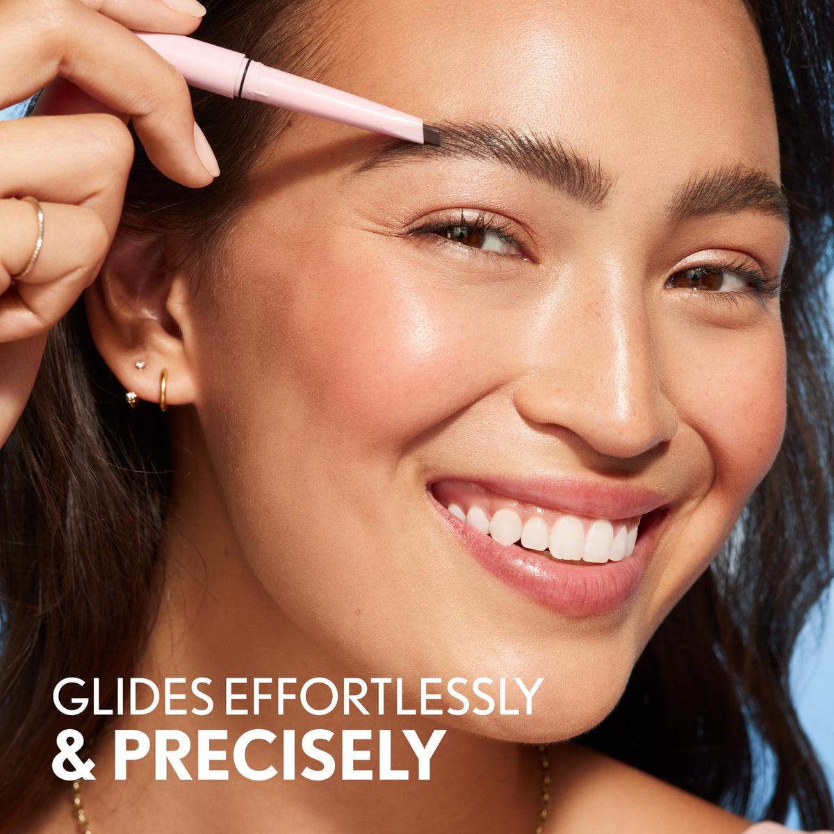 COVERGIRL creamy pomade texture swiped on skin showing smooth pigment and blendability