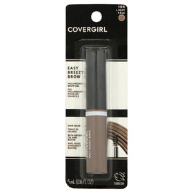 COVERGIRL front packaging showing tinted brow gel and benefits