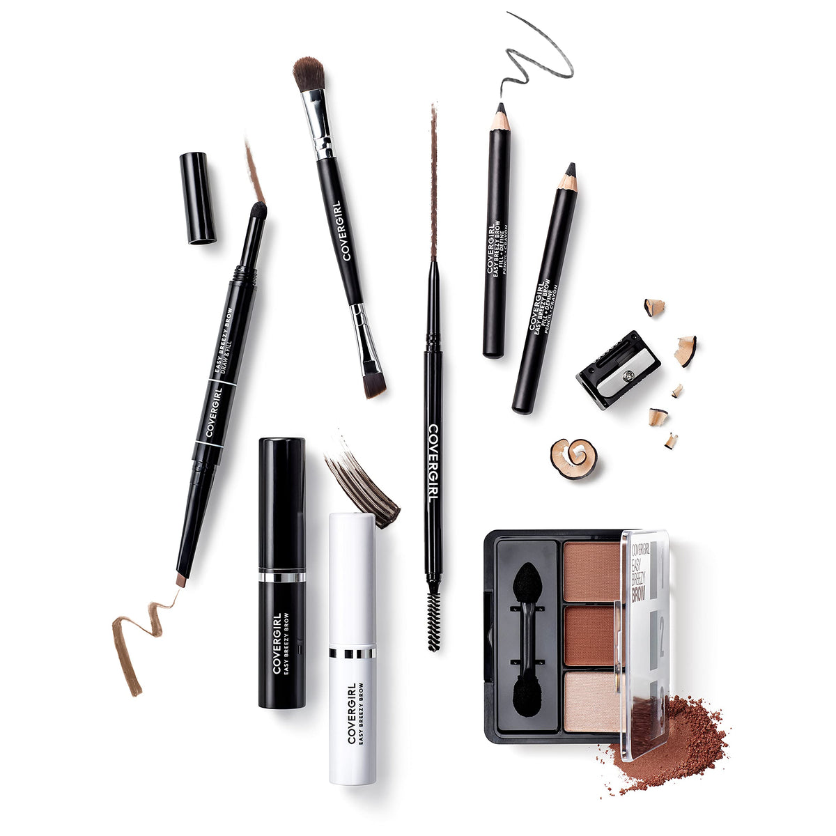 COVERGIRL gel size comparison next to coin illustrating compact travel-friendly benefit