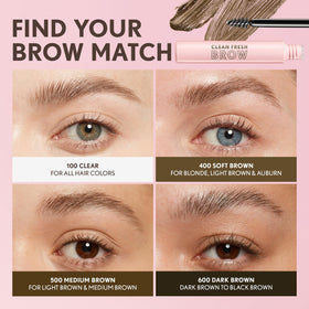 COVERGIRL close-up of brow hairs lifted and textured for fuller-feeling brows