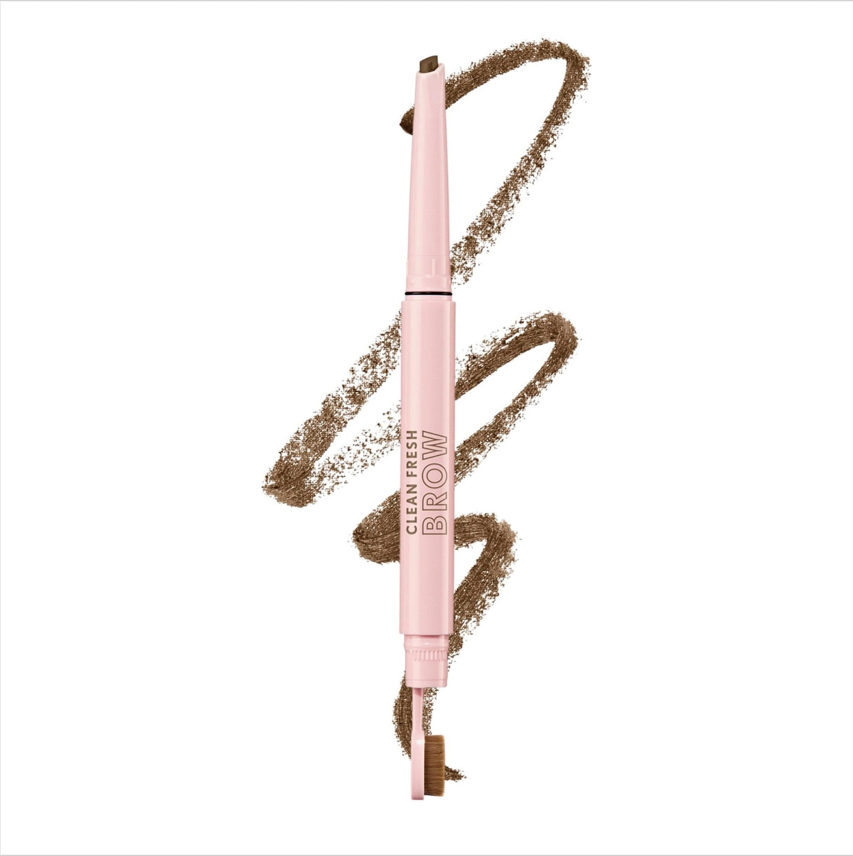 Covergirl front view of brow pomade showing product dual-ended design and portability