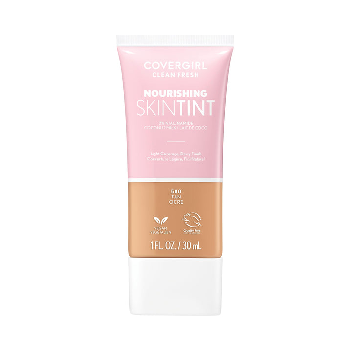 COVERGIRL front packaging showing product name and shade, highlights clean formula