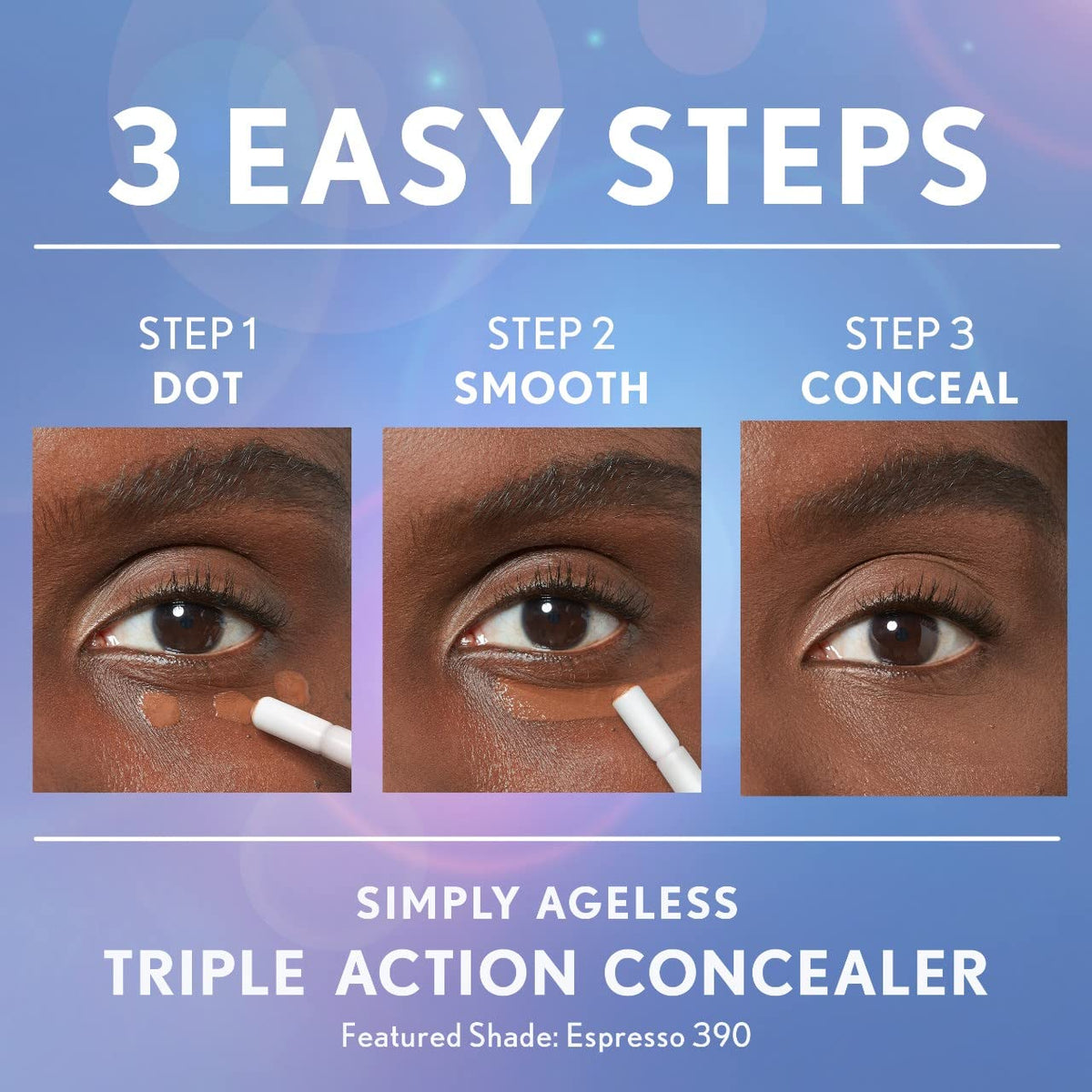 COVERGIRL creamy concealer texture swirled to show blendability