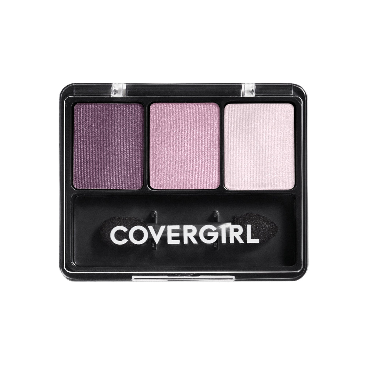 COVERGIRL Dance Party 125 palette front view showing three coordinated shades and easy portability