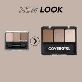 COVERGIRL Dance Party 125 close-up of powder pans highlighting matte, pearl, and sparkle textures