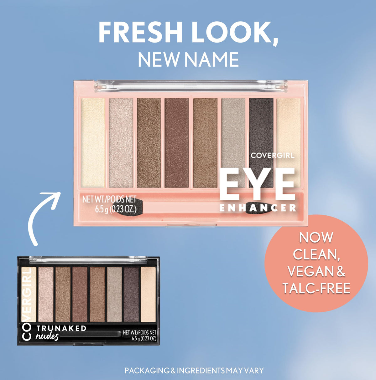 COVERGIRL close-up swatches of palette shades showing true pigment payoff