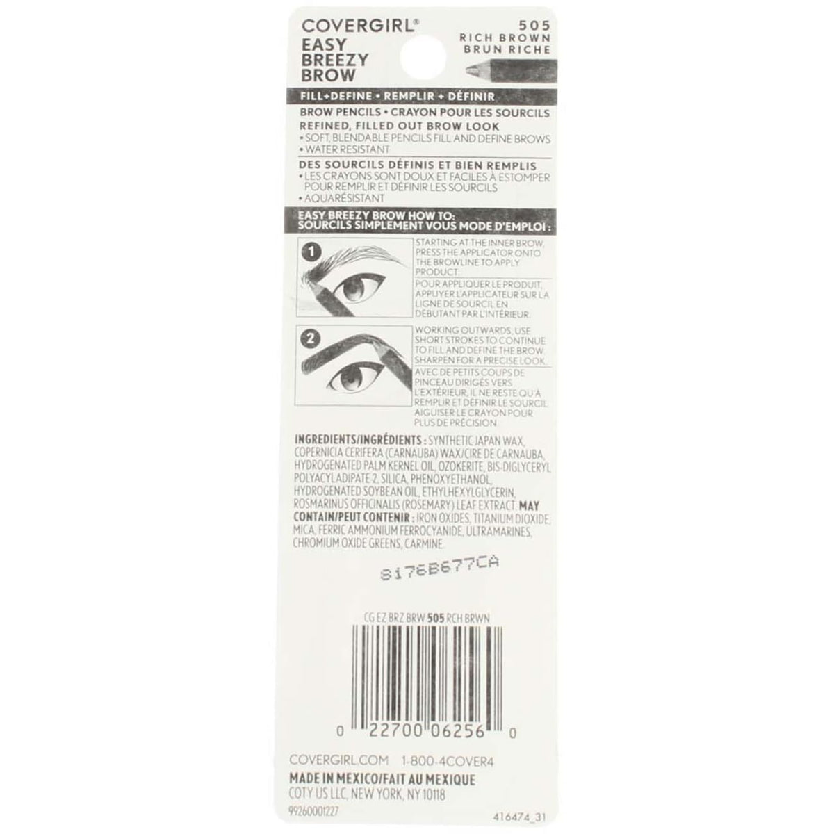 COVERGIRL close-up applying pencil to brow demonstrating precise, natural-looking definition