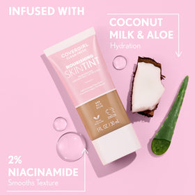 COVERGIRL open cap pouring milky foundation texture highlighting hydrating formula
