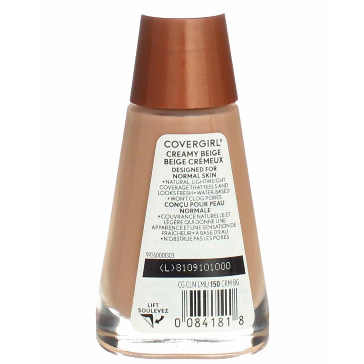 COVERGIRL texture swatch on arm demonstrating blendable breathable coverage