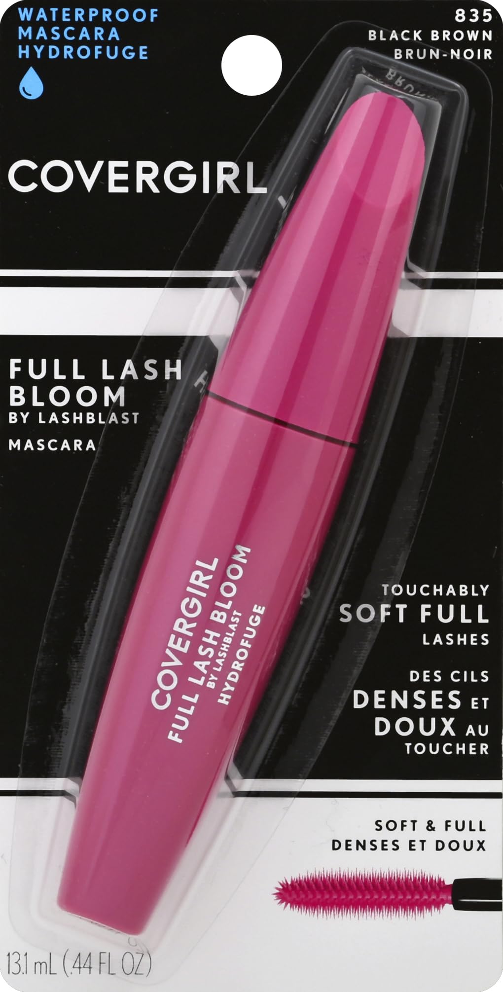 COVERGIRL mascara front packaging showing wand and product benefit