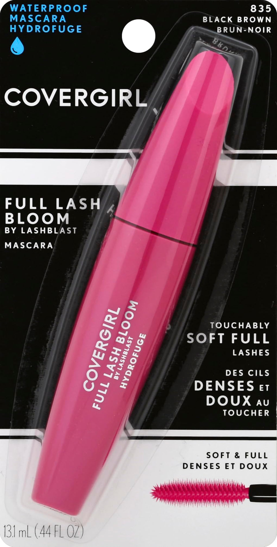 COVERGIRL mascara front packaging showing wand and product benefit