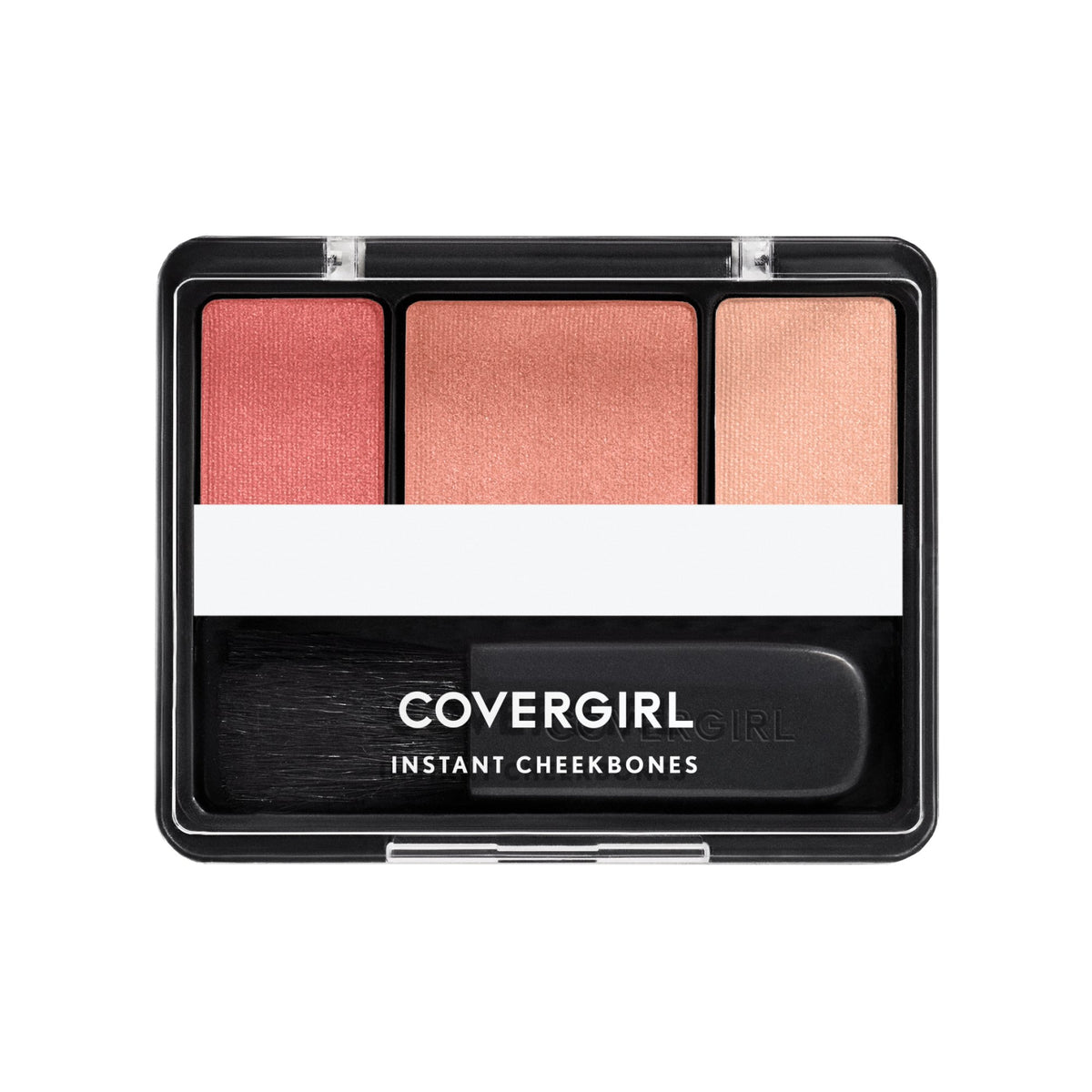 COVERGIRL compact front view showing portable blush and clean design benefit