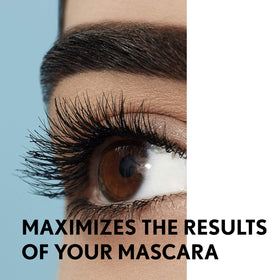 COVERGIRL primer next to mascara illustrating layered-volume benefit