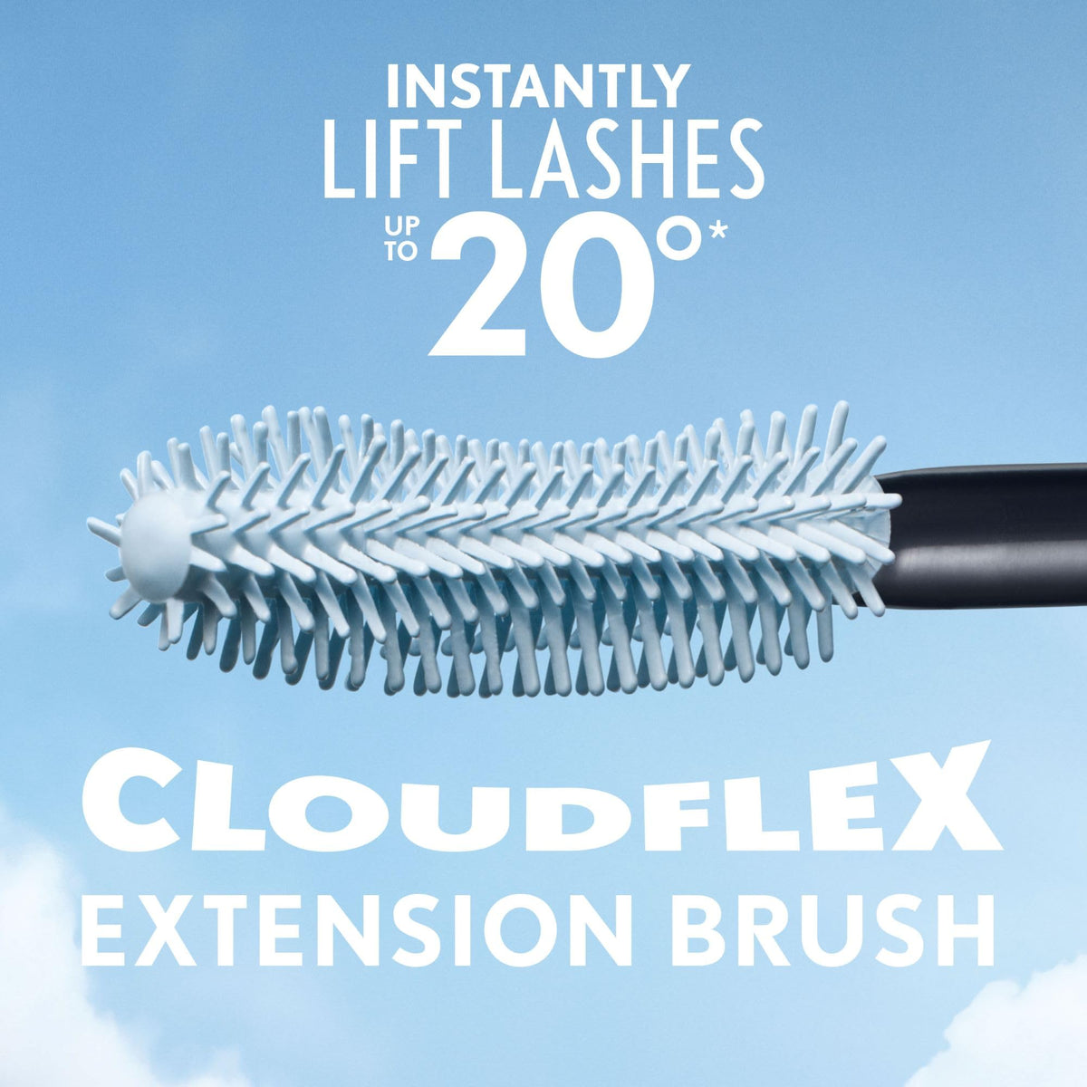 CoverGirl swiped lashes showing lifted length and clump-free definition