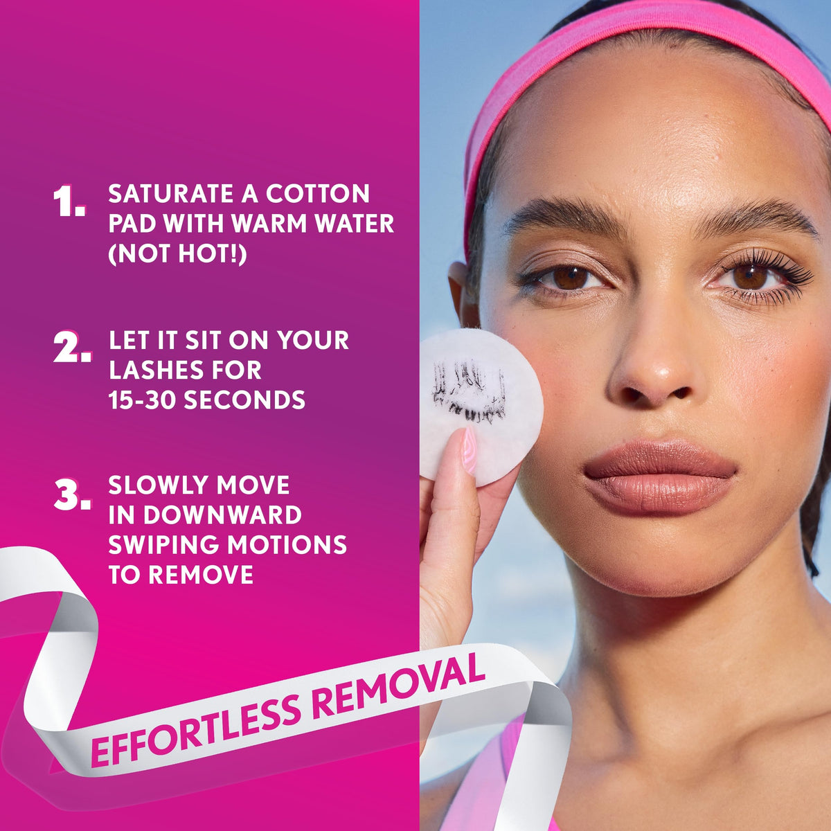 COVERGIRL before-and-after lashes showing visible length and separation