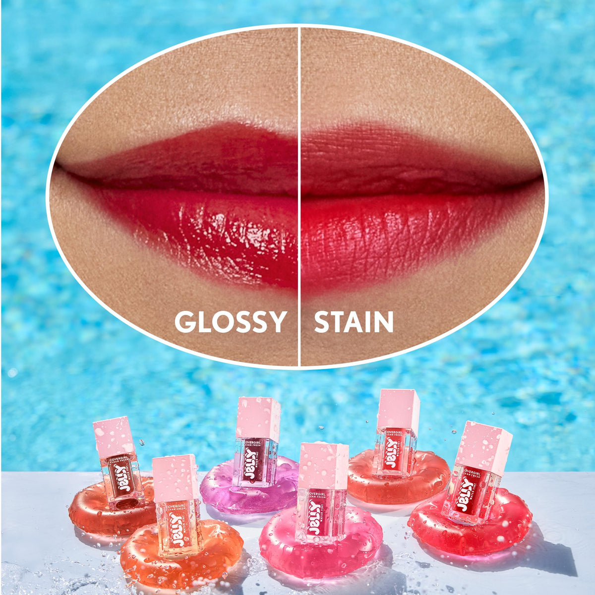 COVERGIRL lip application on model demonstrating a fresh raspberry-pink finish