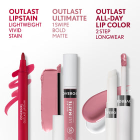 COVERGIRL lipstick inside a makeup bag lifestyle shot showing everyday convenience