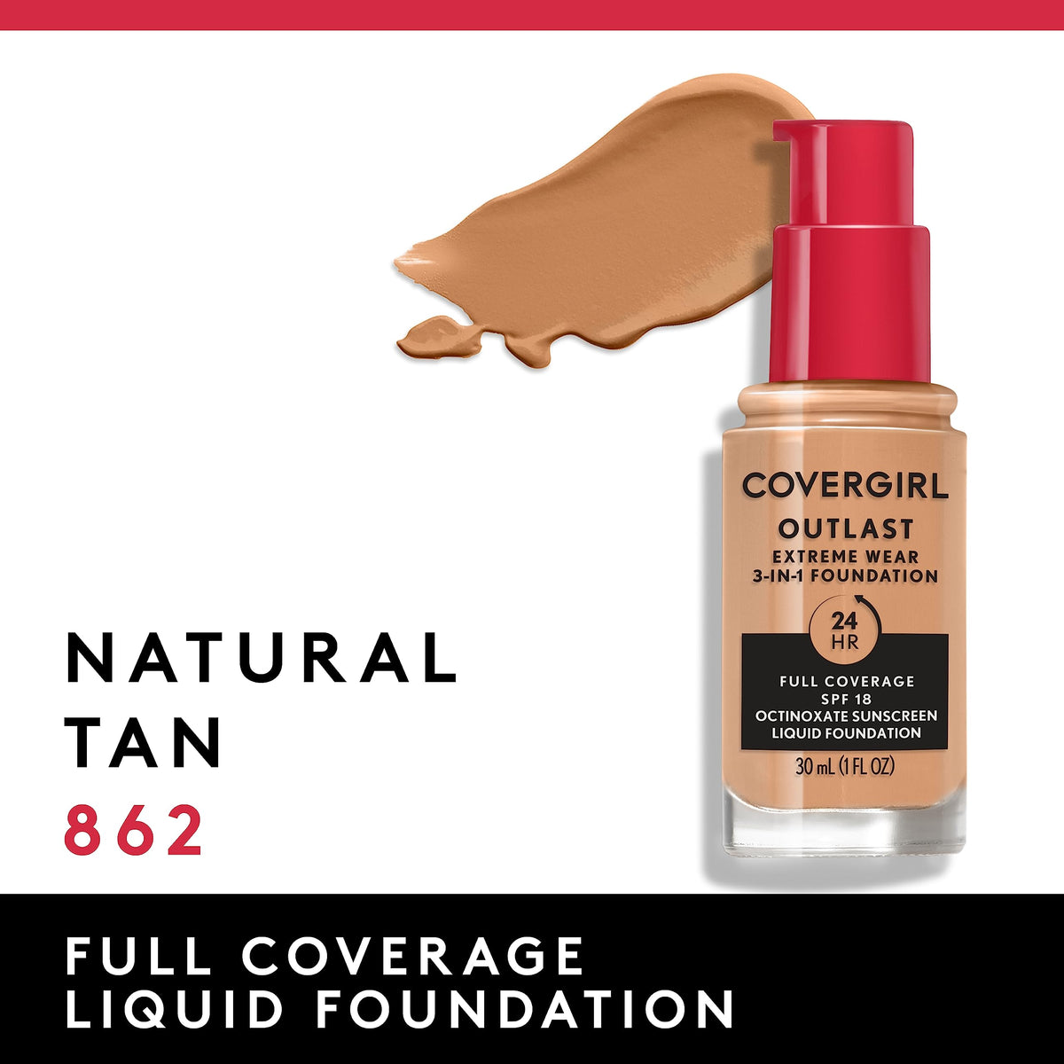 COVERGIRL liquid texture close-up showing smooth, blendable finish