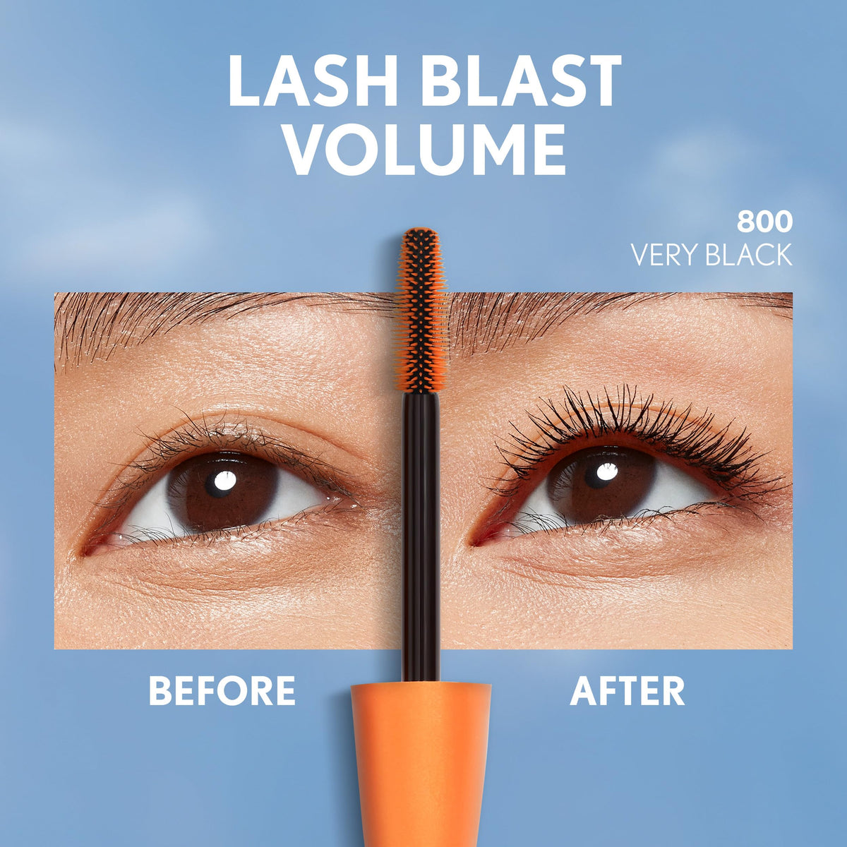 COVERGIRL mascara application on model delivering dramatic lifted lashes instantly