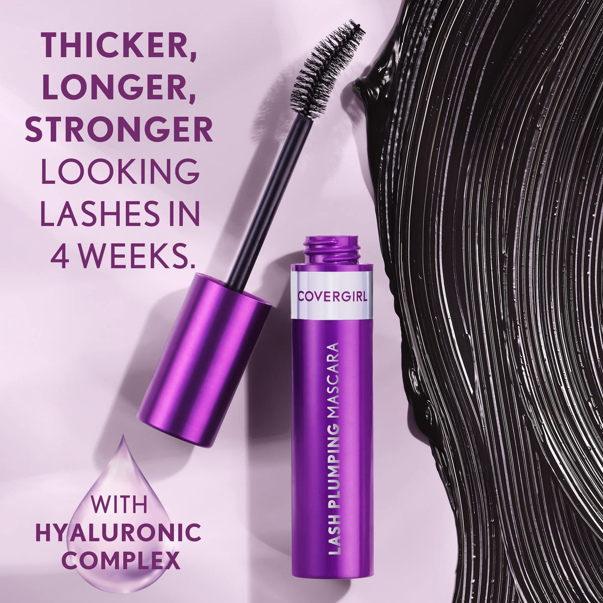COVERGIRL mascara inside makeup bag indicating daily-ready convenience benefit