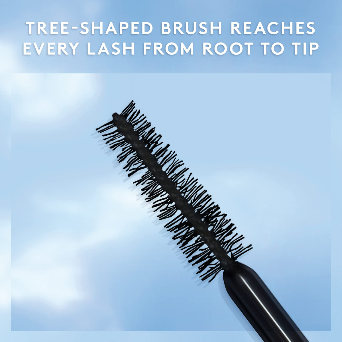 COVERGIRL mascara beside coin to show 0.3 fl oz compact, travel-ready size