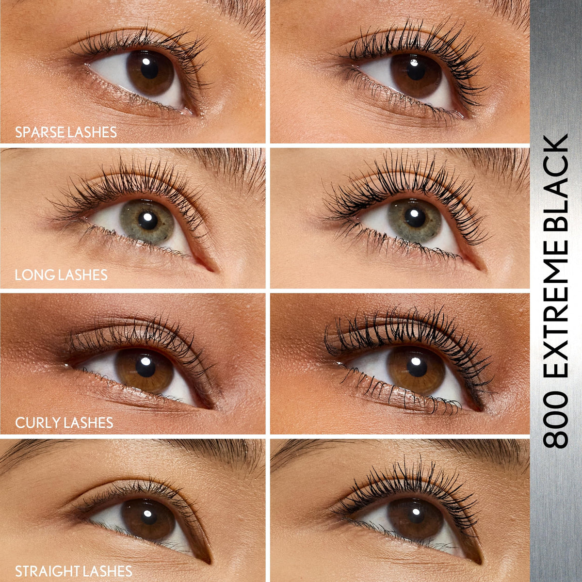 COVERGIRL mascara swatch on skin showing rich black pigment and smooth finish