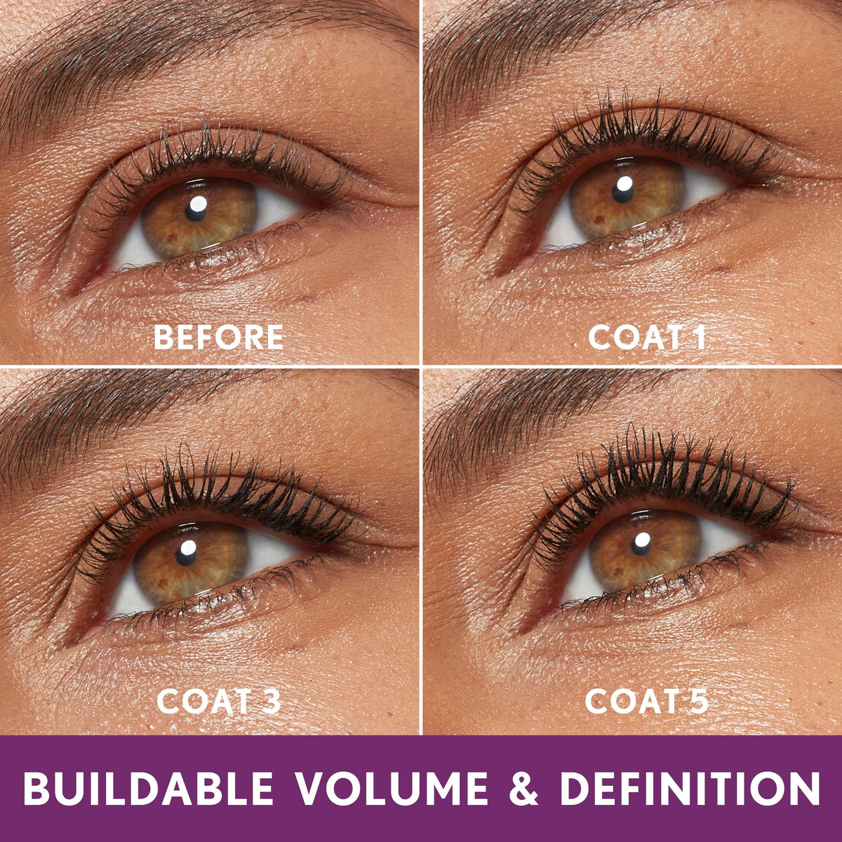 COVERGIRL tube label detail emphasizing hyaluronic and bamboo benefits