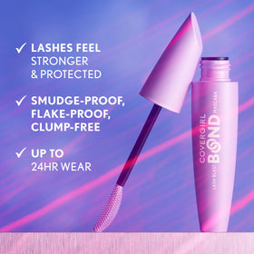 COVERGIRL tube next to ruler for size comparison and travel-friendly benefit