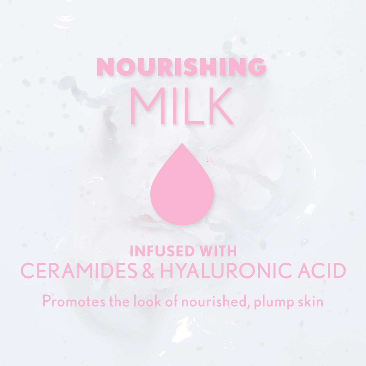 COVERGIRL close-up of milky spray droplet demonstrating lightweight texture