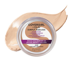 COVERGIRL & Olay front packaging showing shade and SPF 28 benefits