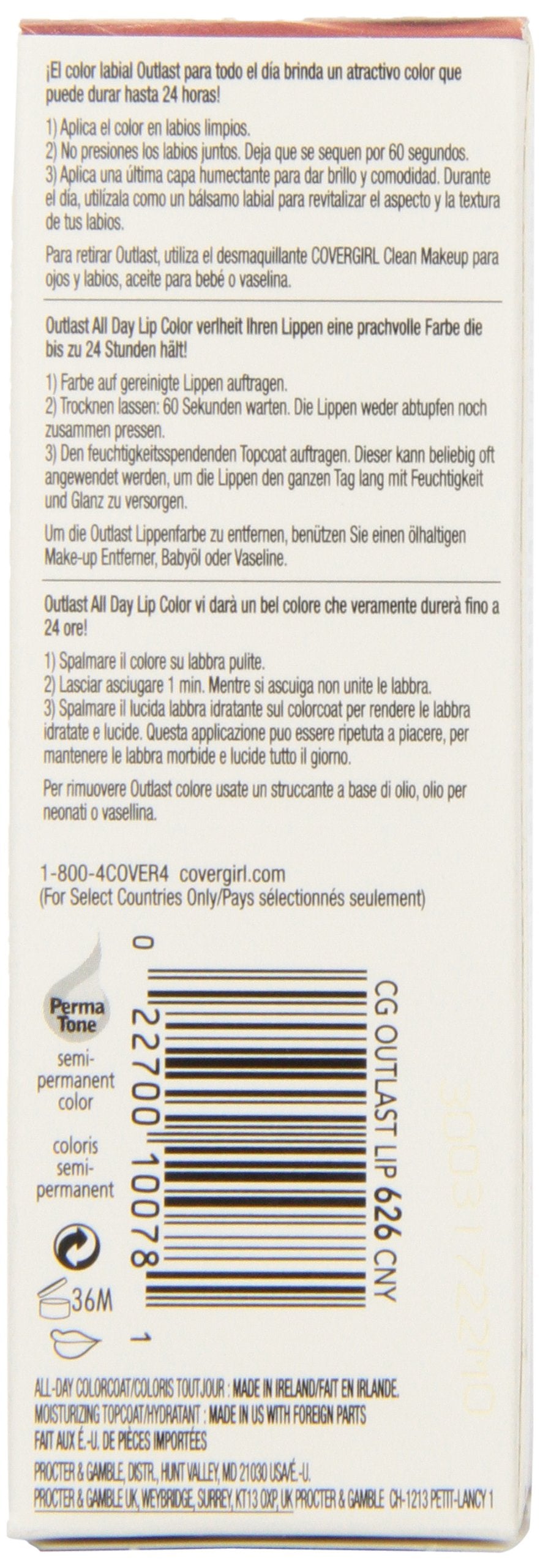COVERGIRL Outlast worn on lips in lifestyle setting demonstrating long-wear benefit