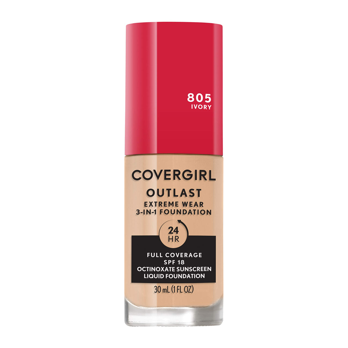 COVERGIRL front packaging showing product and shade for easy identification and selection