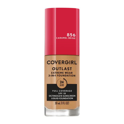 COVERGIRL bottle front view showing label and shade for quick identification