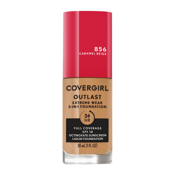 COVERGIRL bottle front view showing label and shade for quick identification