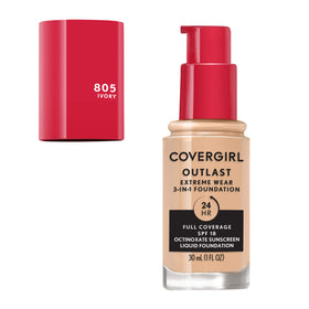COVERGIRL pump dispensing foundation highlighting controlled application and clean use