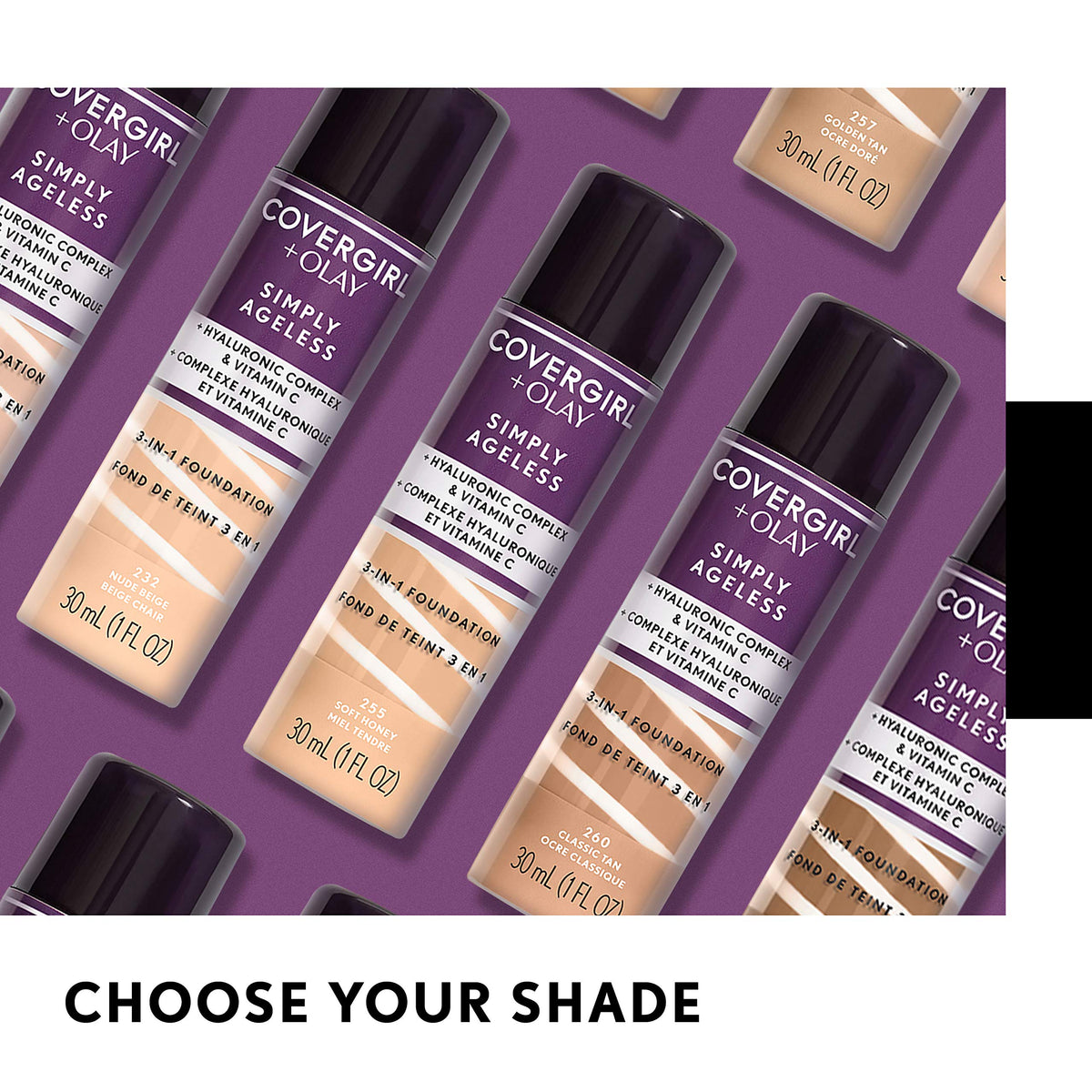 COVERGIRL primer on vanity with tools conveying daily beauty routine benefit