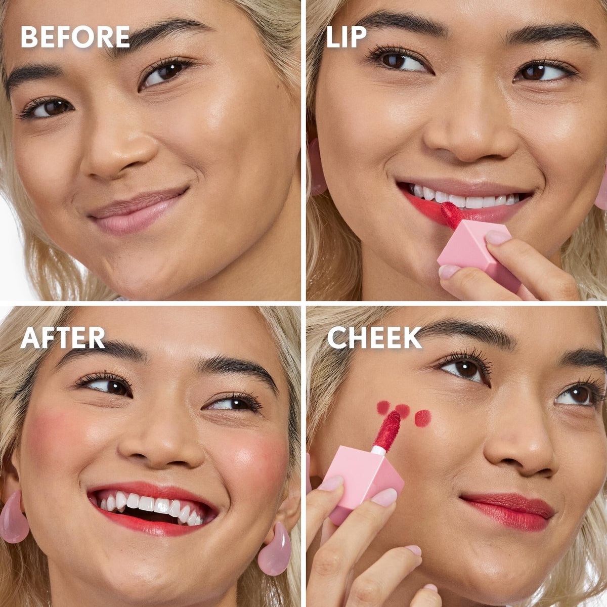 COVERGIRL swatch of Raspberry Drops on skin showing buildable, natural-looking color
