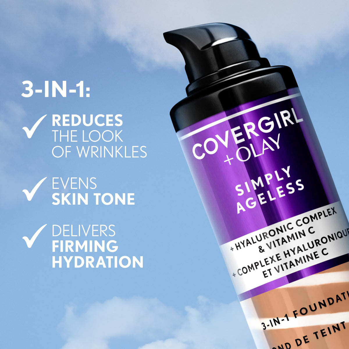 COVERGIRL foundation being applied with brush for flawless coverage