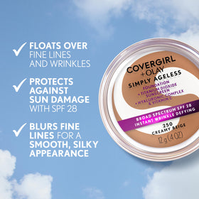 COVERGIRL foundation being applied with brush demonstrating even coverage