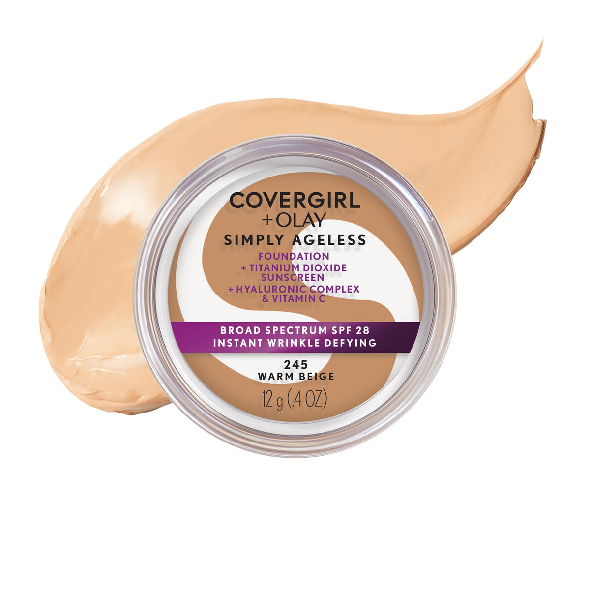 COVERGIRL front bottle showing label and SPF 28 for everyday protection