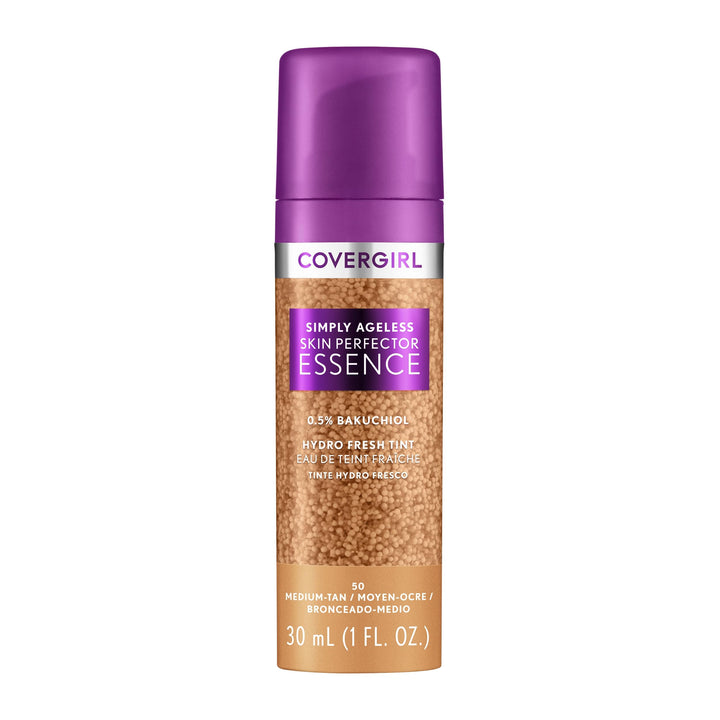 COVERGIRL front packaging showing the sleek bottle and product name, highlights a clean vegan formula