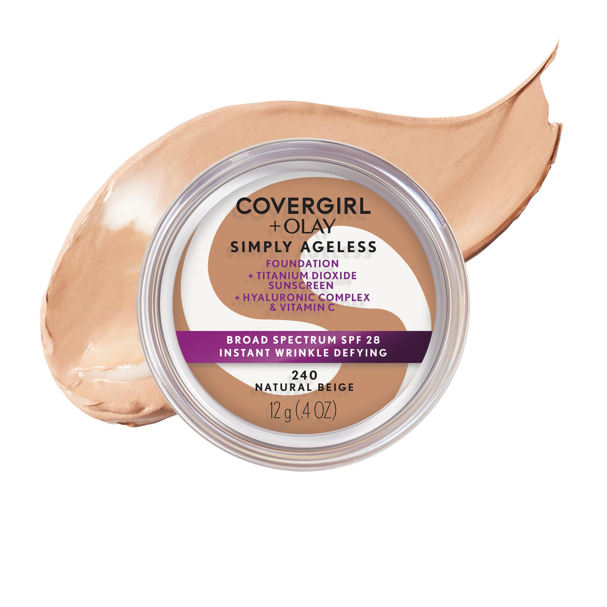 COVERGIRL front packaging showing natural beige shade and SPF benefit
