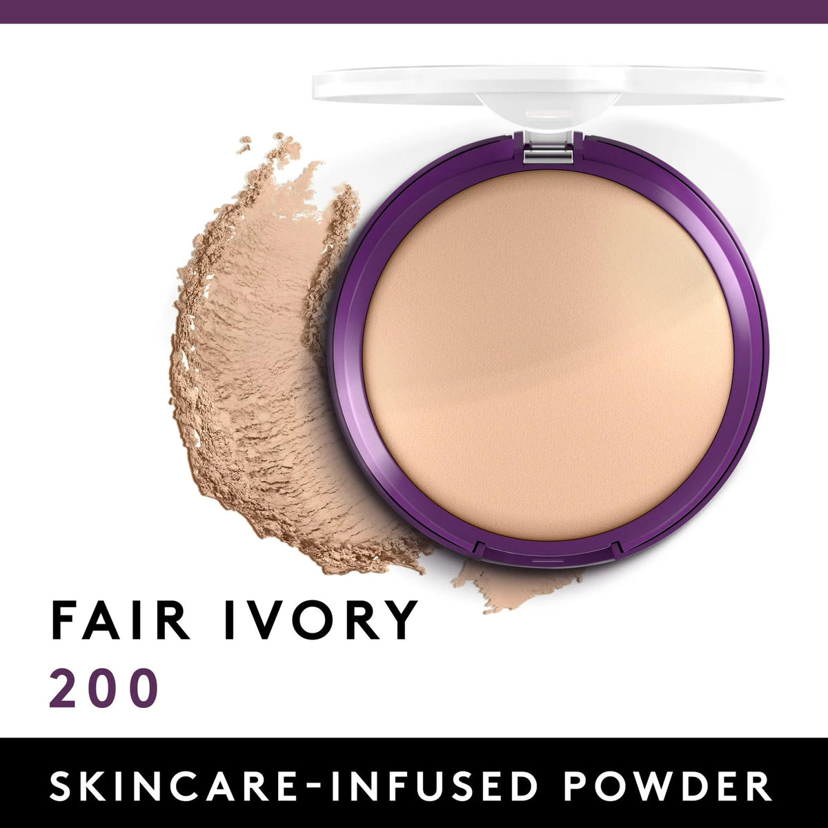 Covergirl open compact revealing Fair Ivory powder surface for smooth application