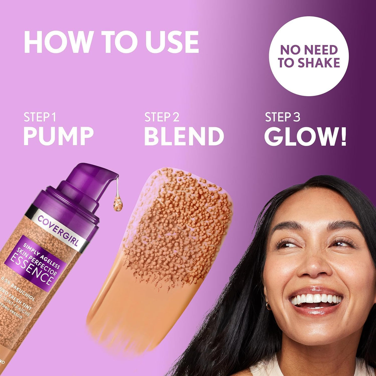COVERGIRL label close-up listing vegan and natural-origin benefits