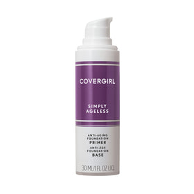 COVERGIRL simply ageless primer front packaging showing clear label and size