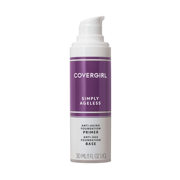 COVERGIRL simply ageless primer front packaging showing clear label and size