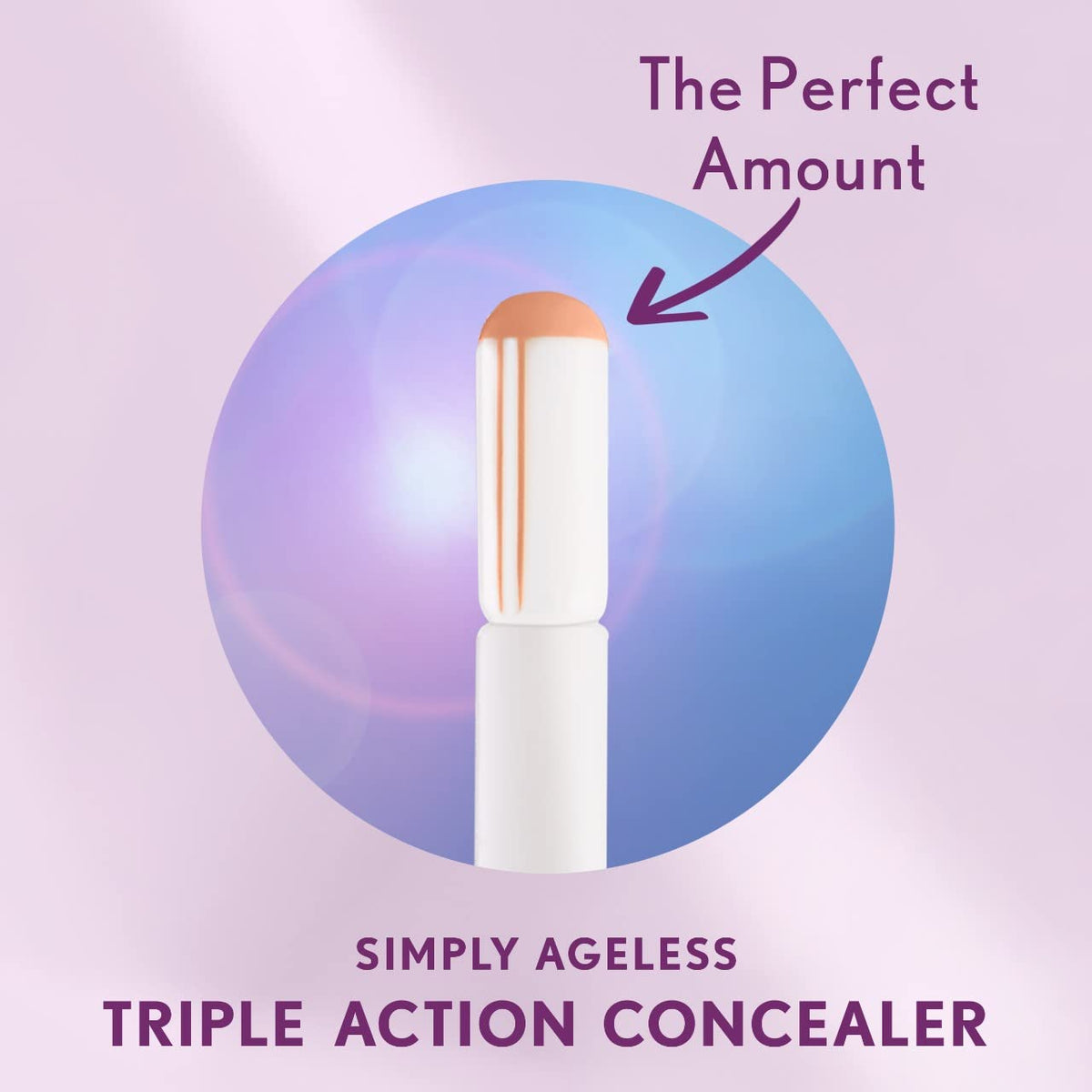 COVERGIRL tube next to finger for size comparison and travel-friendly benefit