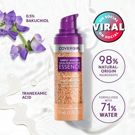 COVERGIRL swatch on skin demonstrating sheer, natural tint