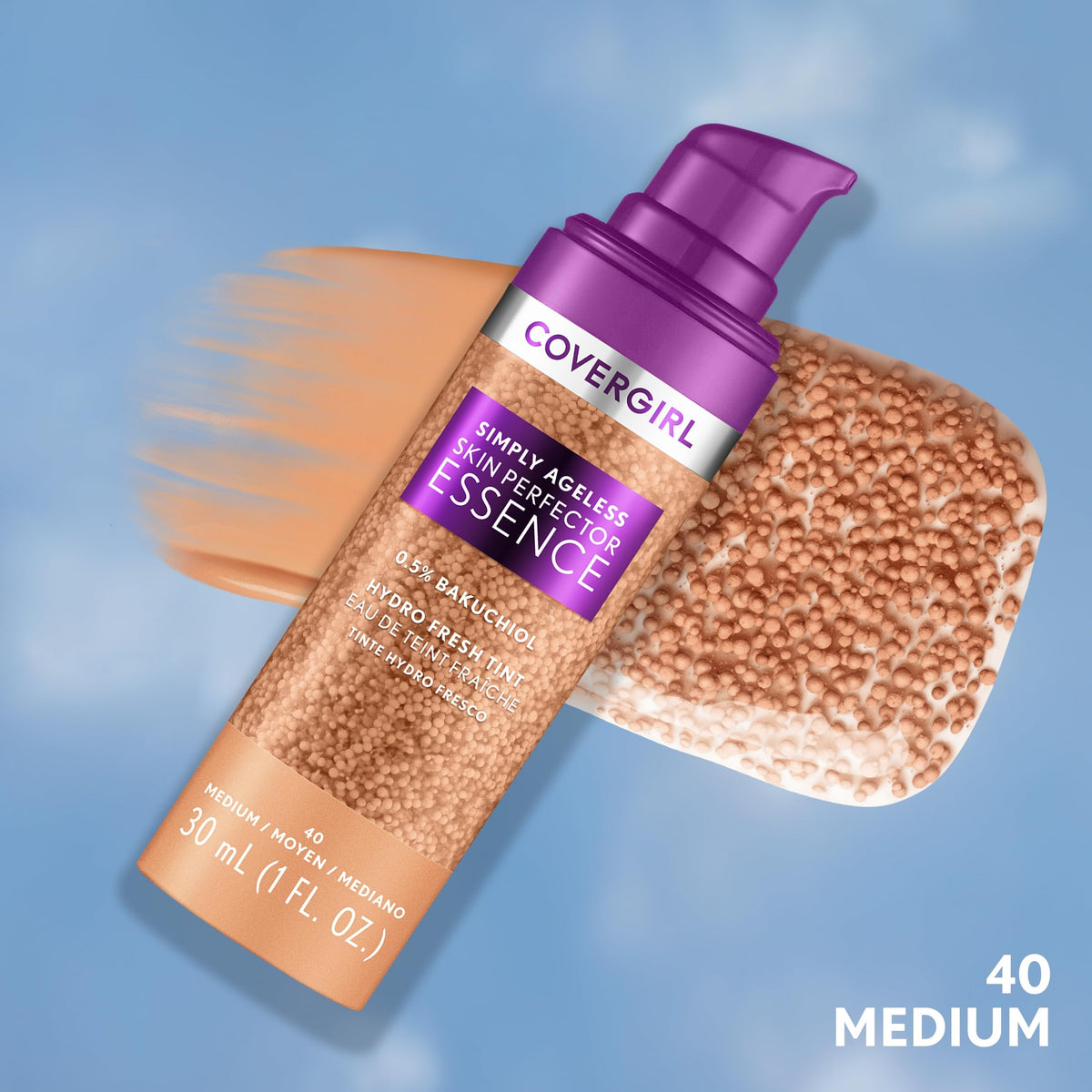 COVERGIRL gel texture close-up demonstrating lightweight hydrating formula