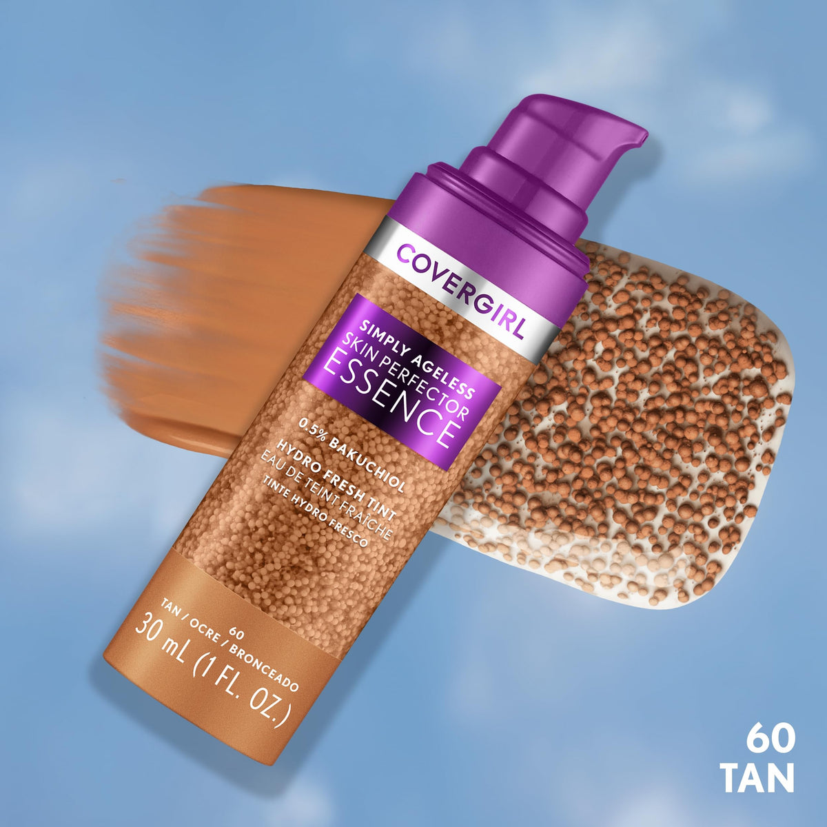 COVERGIRL gel texture swirl demonstrating lightweight hydration and quick absorption